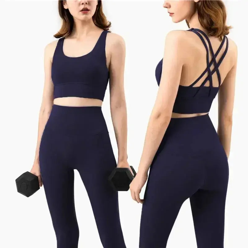 women's yoga sportswear– Fitness Leggings & Bra Top Outfit PeakPursuitFitness