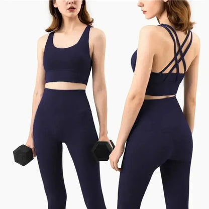 women's yoga sportswear– Fitness Leggings & Bra Top Outfit PeakPursuitFitness