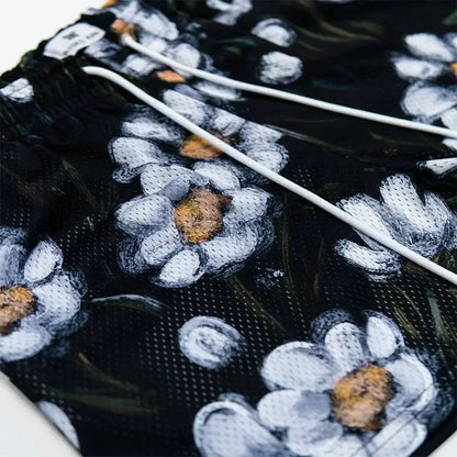 Oil Painting Style Mesh Shorts – Unisex Summer Sports & Training Wear