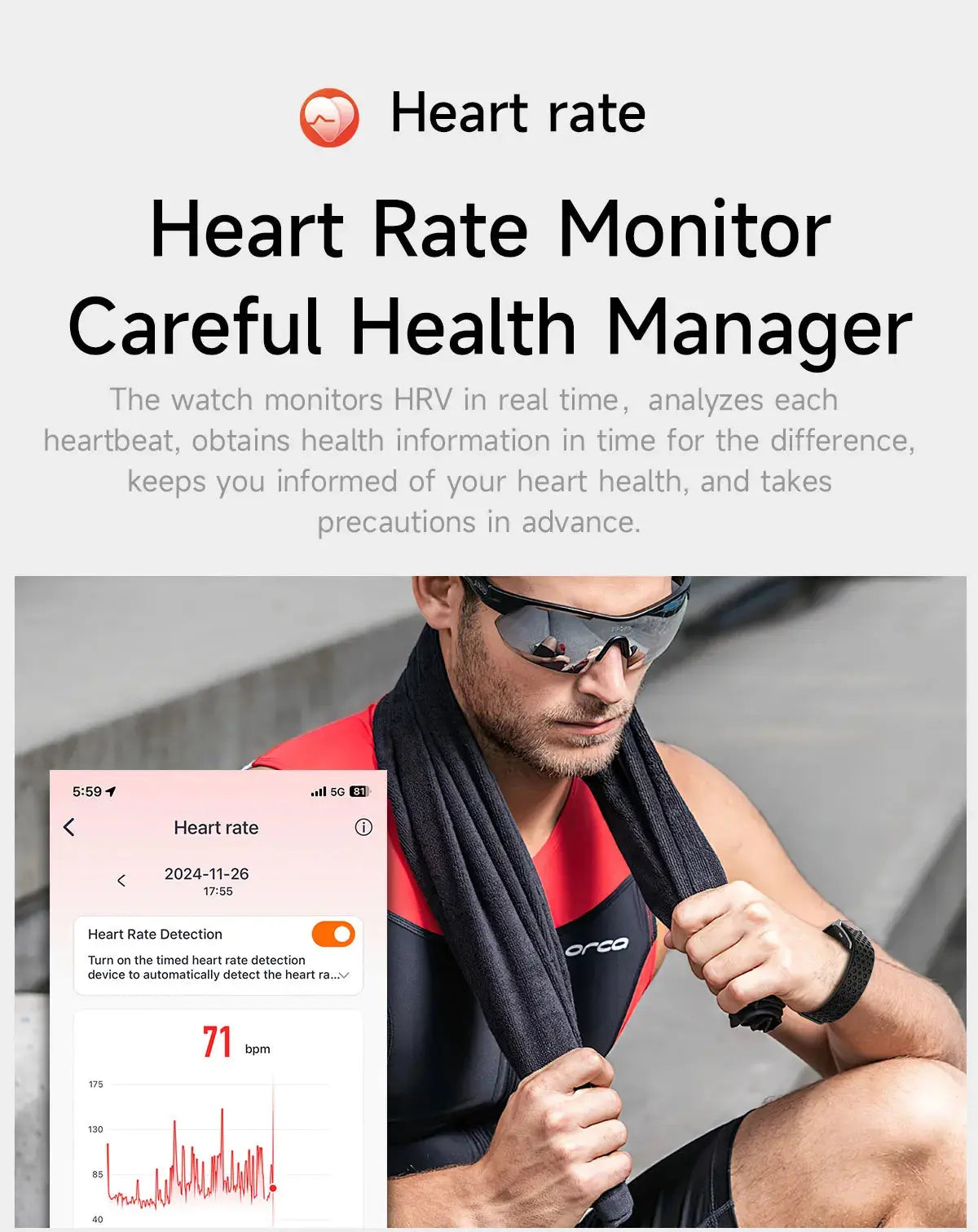 LIGE Smart Watch – Waterproof Fitness Tracker with Heart & BP Monitor