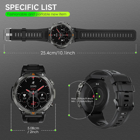 EIGIIS KE3 Smart Watch – Bluetooth Call, Health Monitor, Full Touchscreen