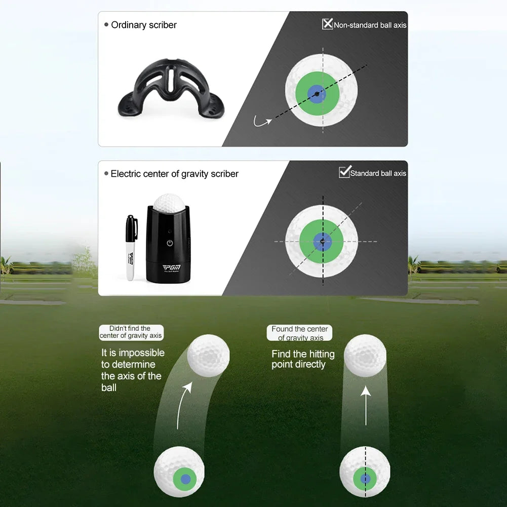 PGM Electric Golf Ball Liner – Alignment Marker & Gravity Center Finder