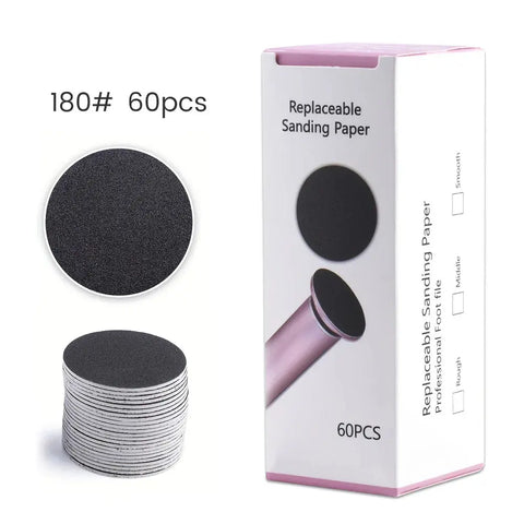 60pcs Sandpaper Discs for Electric Foot File – Callus & Dead Skin Remover