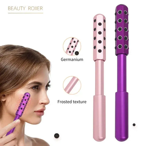 24-Germanium Face Roller – Acupoint Massage & Gua Sha Beauty Tool