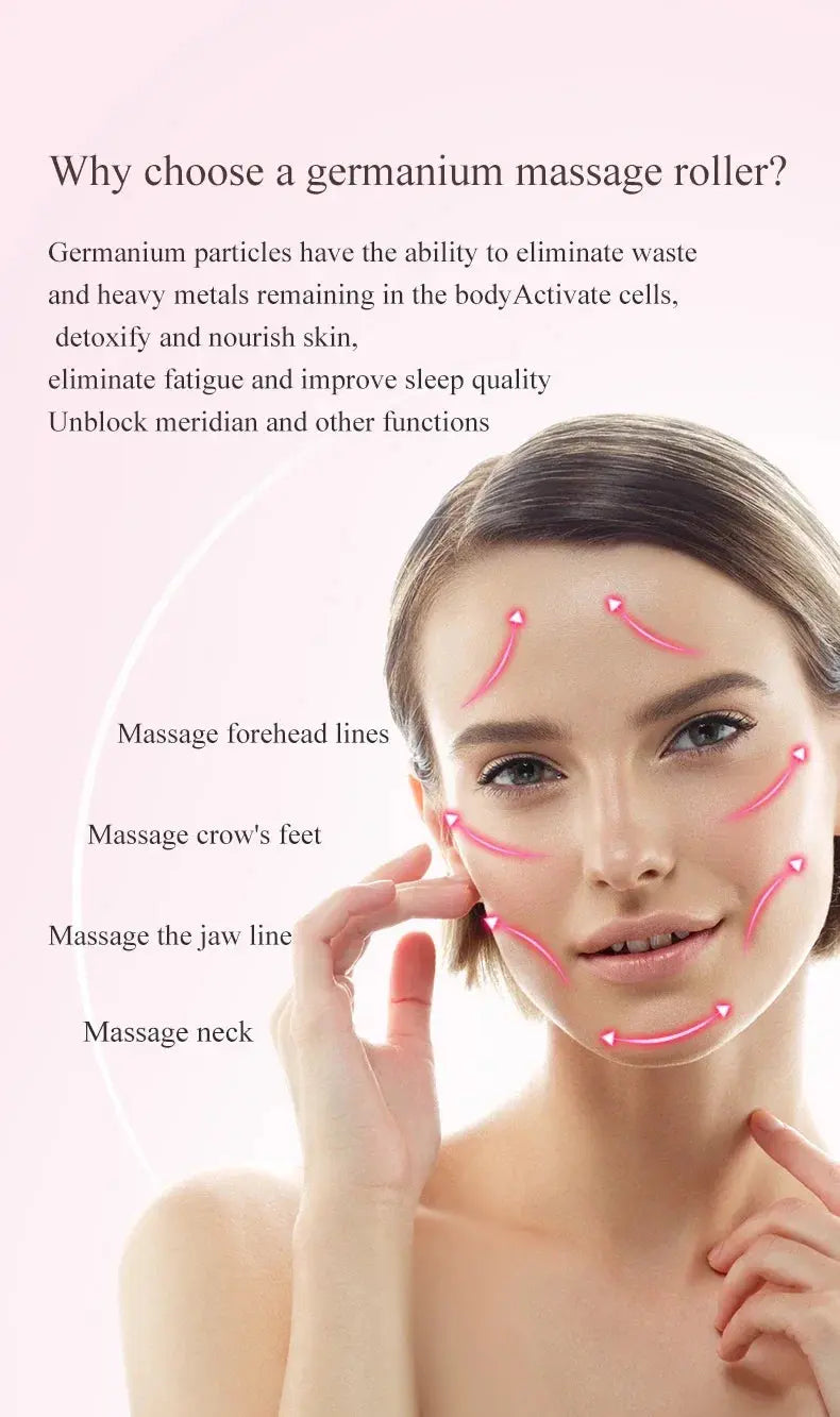 24-Germanium Face Roller – Acupoint Massage & Gua Sha Beauty Tool
