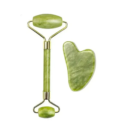 Natural Jade Roller & Gua Sha Set