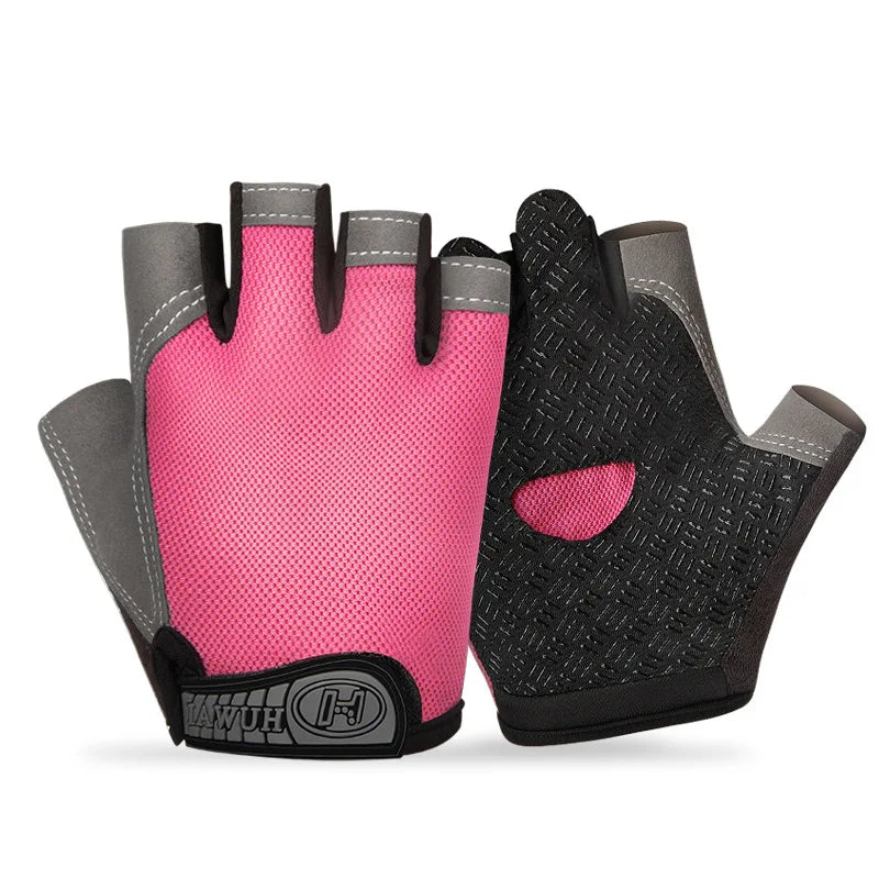 Anti-Slip Half Finger Gym Gloves – Breathable Workout & Cycling Gloves