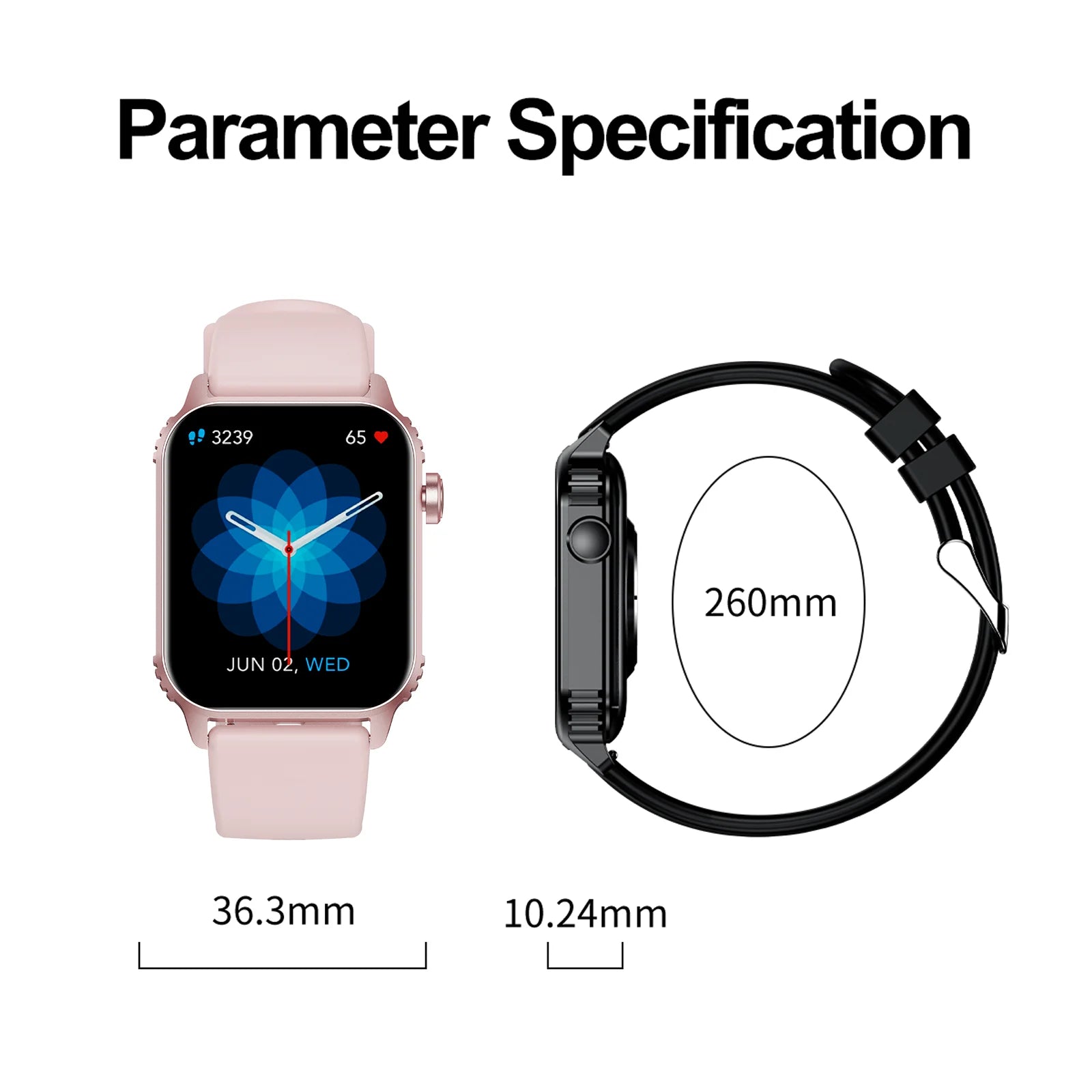 TG08 Smart Watch 1.85" with Call & Fitness Tracker