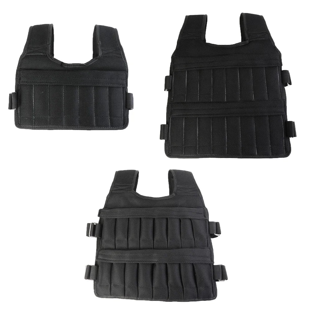 Adjustable Weighted Vest – 3/15/35kg Training Jacket for Running & Workouts