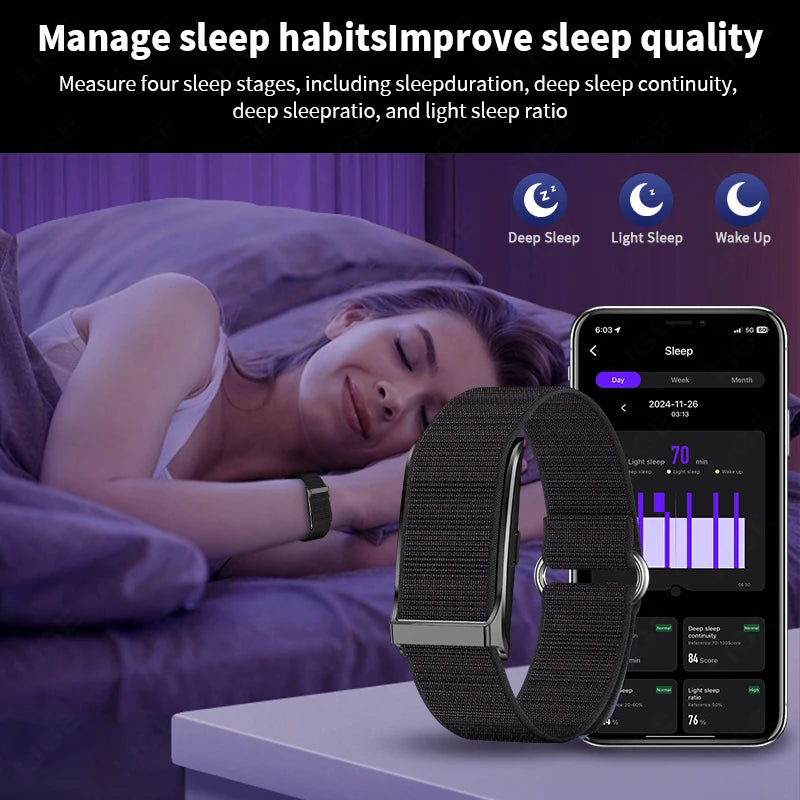 LIGE Smart Watch – Waterproof Fitness Tracker with Heart & BP Monitor