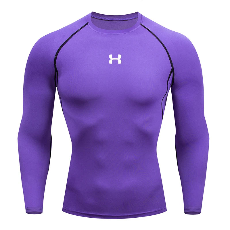 Men’s Long Sleeve Compression Shirt – Athletic Gym & Running Top