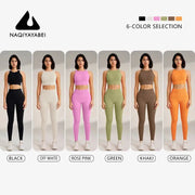 Yoga Clothing Set Women's High Waisted Leggings and Top Two Piece Seamless Fitness Exercise Clothing Fitness Workout Underwear