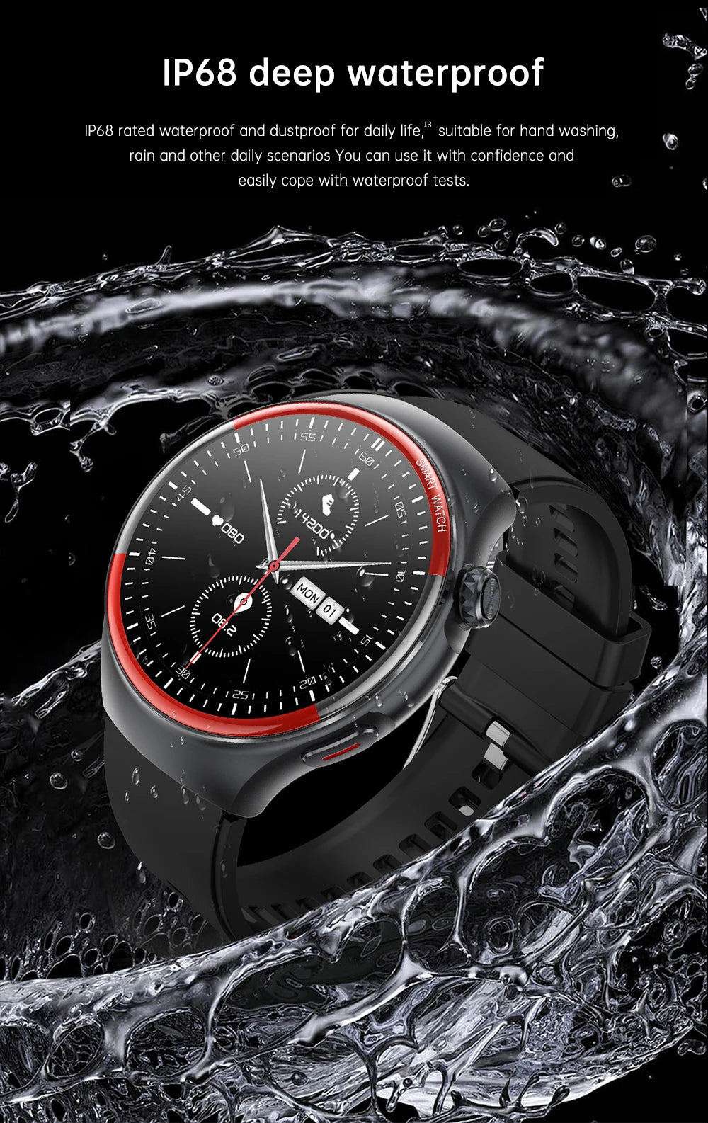 2025 High-End Smart Watch – ECG/PPG, Laser Detection, BT Call, NFC