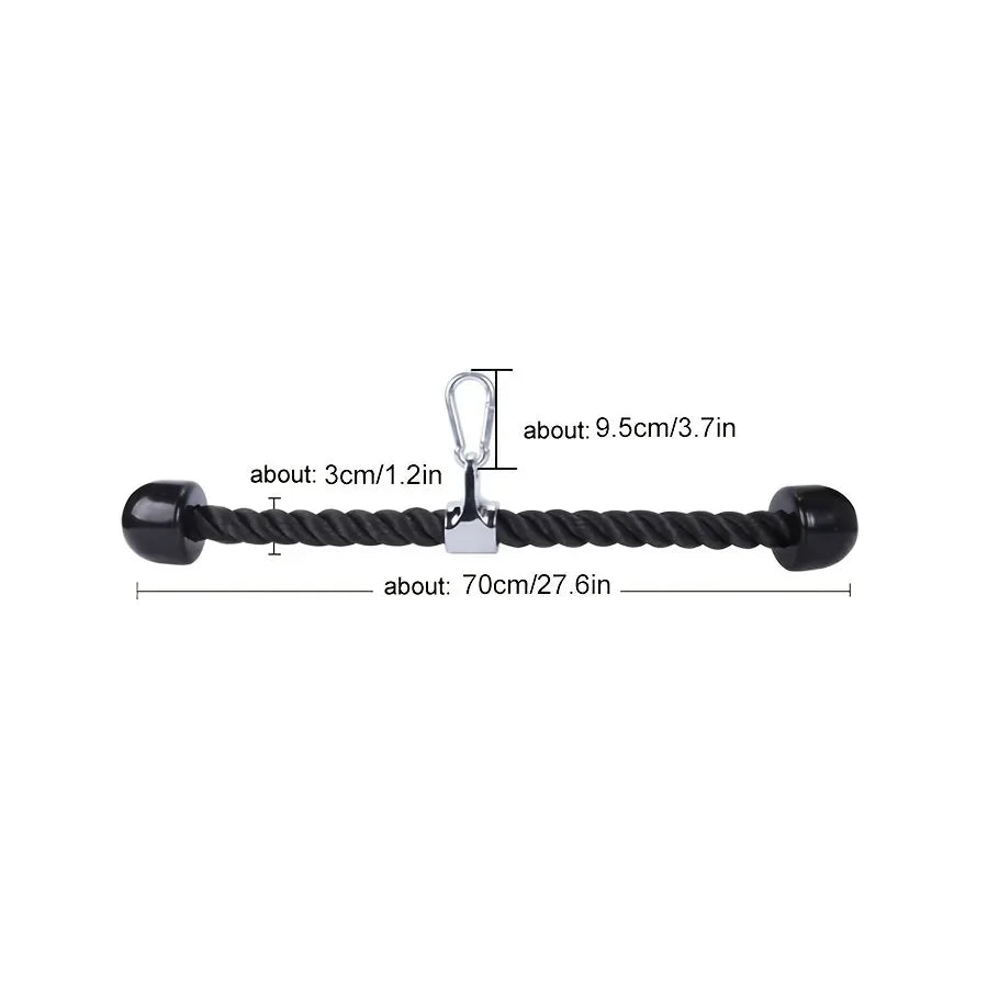 Tricep Rope Cable Attachment – Face Pull & Push Down Gym Accessory