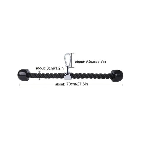 Tricep Rope Cable Attachment – Face Pull & Push Down Gym Accessory