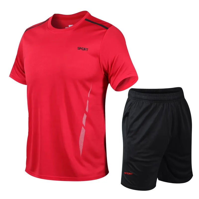 CHRLCK Men’s Quick-Dry Sports Set – Breathable Outdoor Fitness Outfit