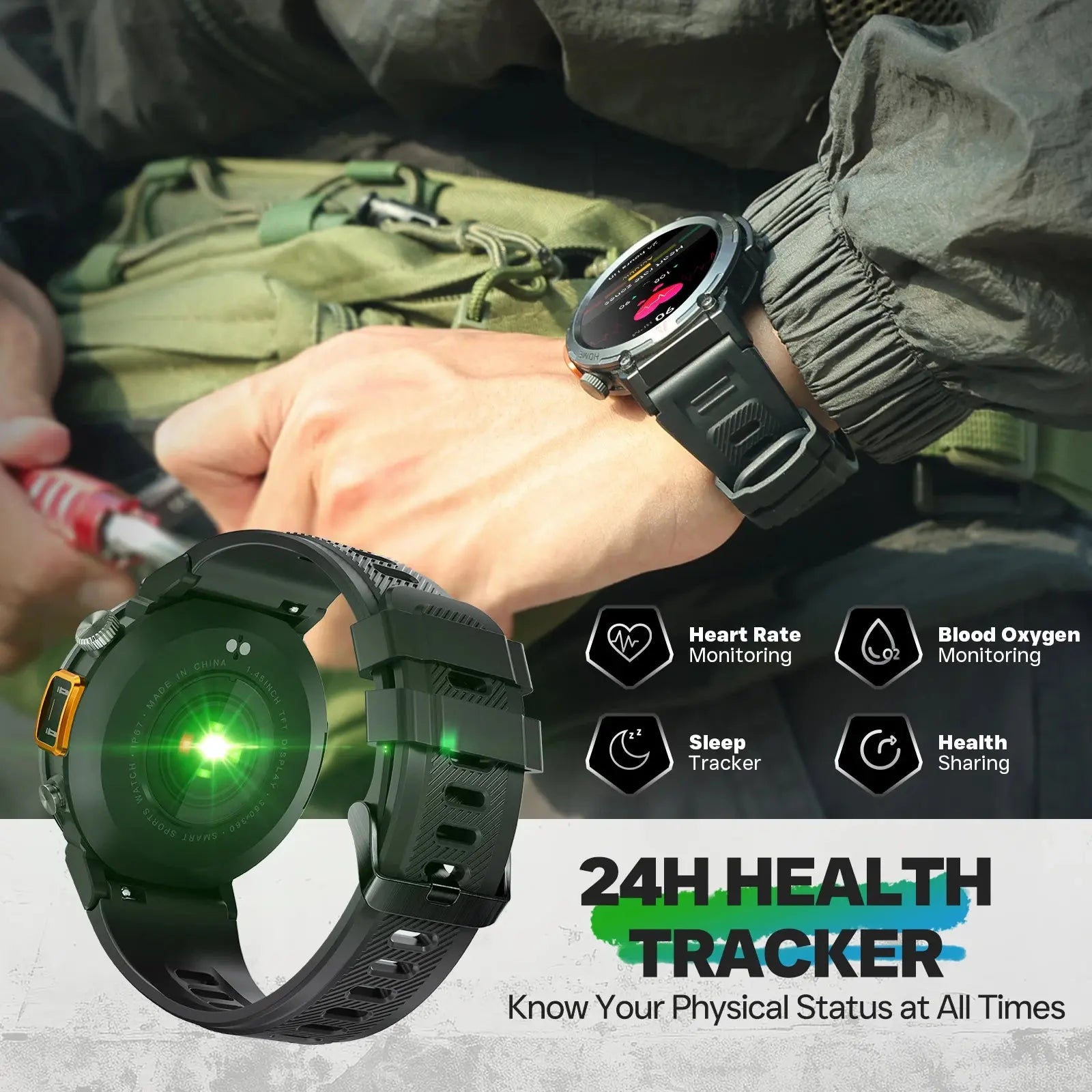 EIGIIS KE3 Smart Watch – Bluetooth Call, Health Monitor, Full Touchscreen PeakPursuitFitness