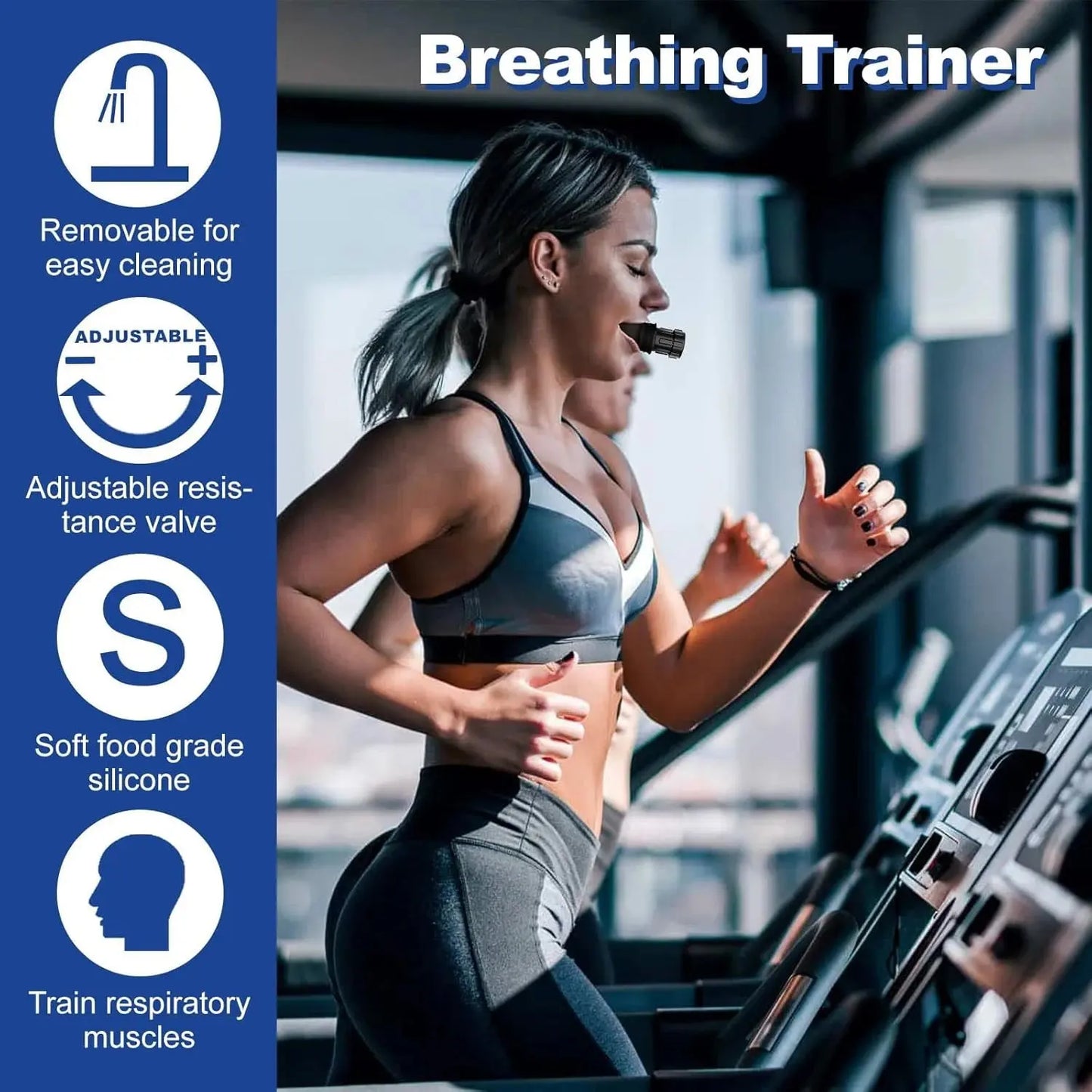 Adjustable Breathing Trainer – Lung Exerciser for Capacity & Strength