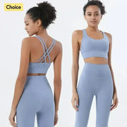 women's yoga sportswear– Fitness Leggings & Bra Top Outfit
