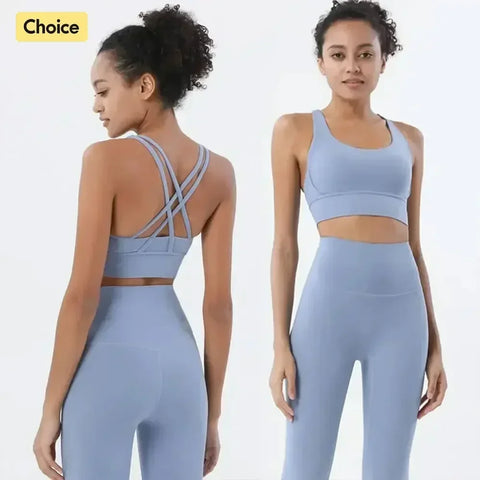 women's yoga sportswear– Fitness Leggings & Bra Top Outfit