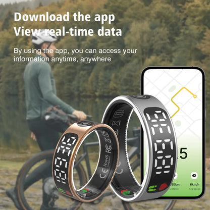 Smart Fitness Ring with Sleep & Step Tracking