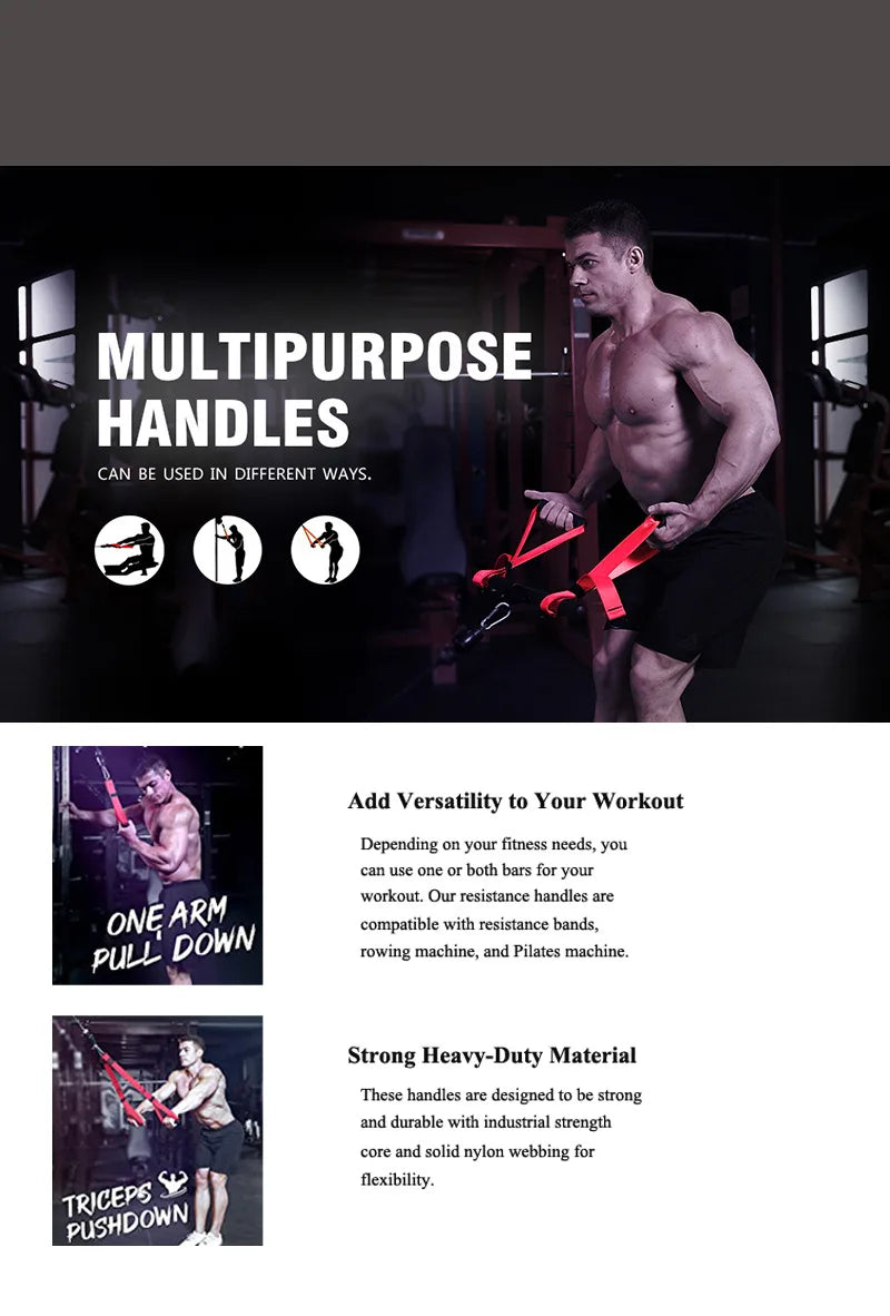 Tricep Rope Cable Attachment – Face Pull & Push Down Gym Accessory