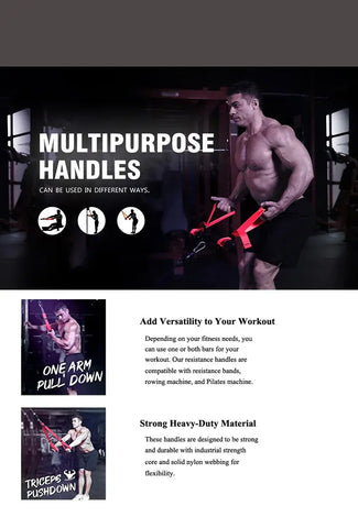 Tricep Rope Cable Attachment – Face Pull & Push Down Gym Accessory