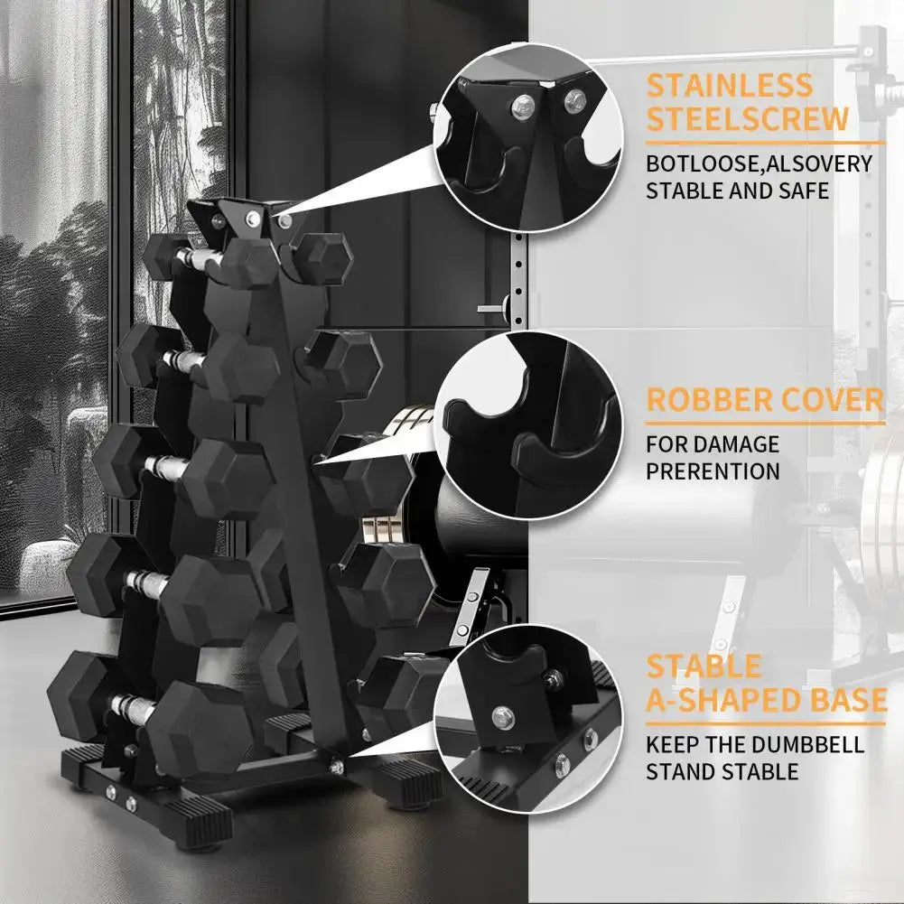 5-Tier Dumbbell Rack – Home Gym Weight Storage Stand