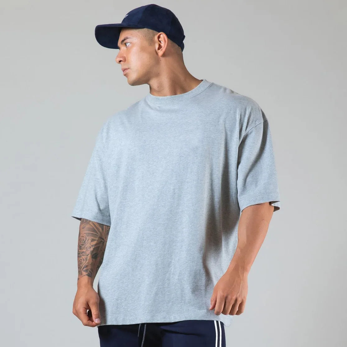 Men’s Cotton Gym T-Shirt – Loose Fit Workout Tee M–XXXL