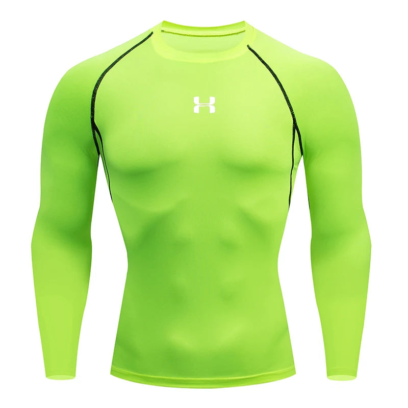 Men’s Long Sleeve Compression Shirt – Athletic Gym & Running Top
