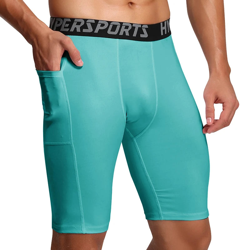 Men’s Compression Running Shorts – Quick-Dry Gym Tights
