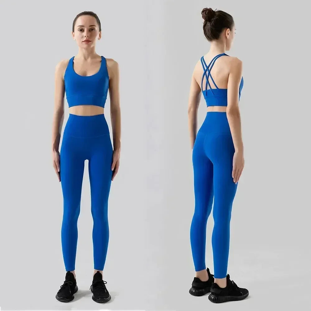 Women’s Yoga Sportswear Set – Fitness Leggings & Bra Top Outfit