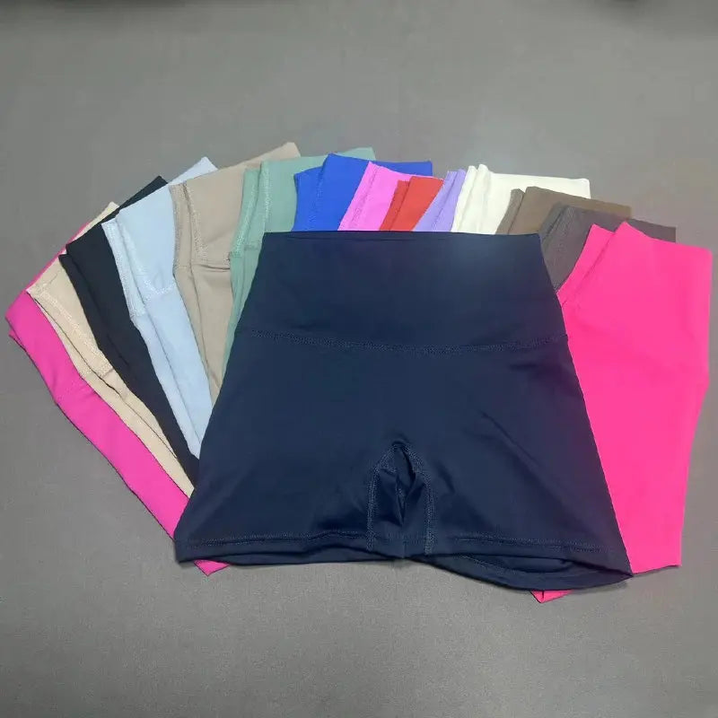High-Waist Women’s Yoga Shorts – Tummy Control & Hip-Lifting 3-Point Fit