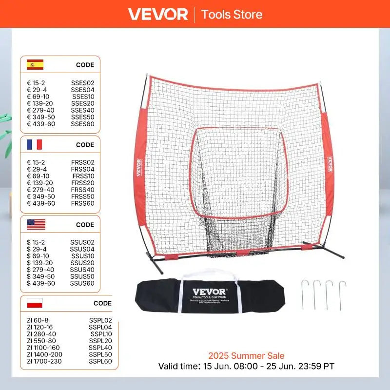 7x7ft Portable Baseball Practice Net
