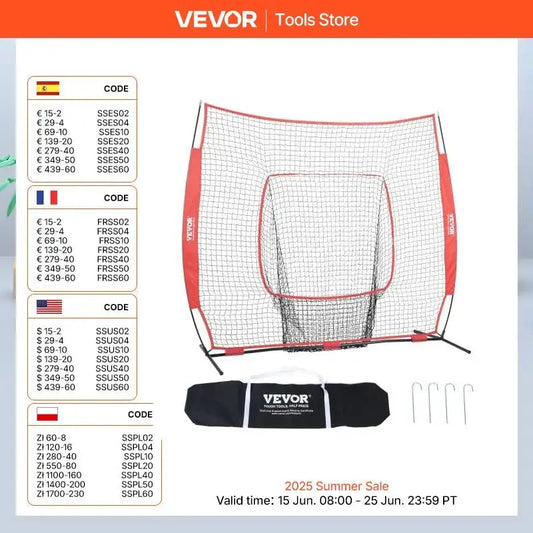 Portable Baseball Net 7x7ft Portable Baseball Practice Net