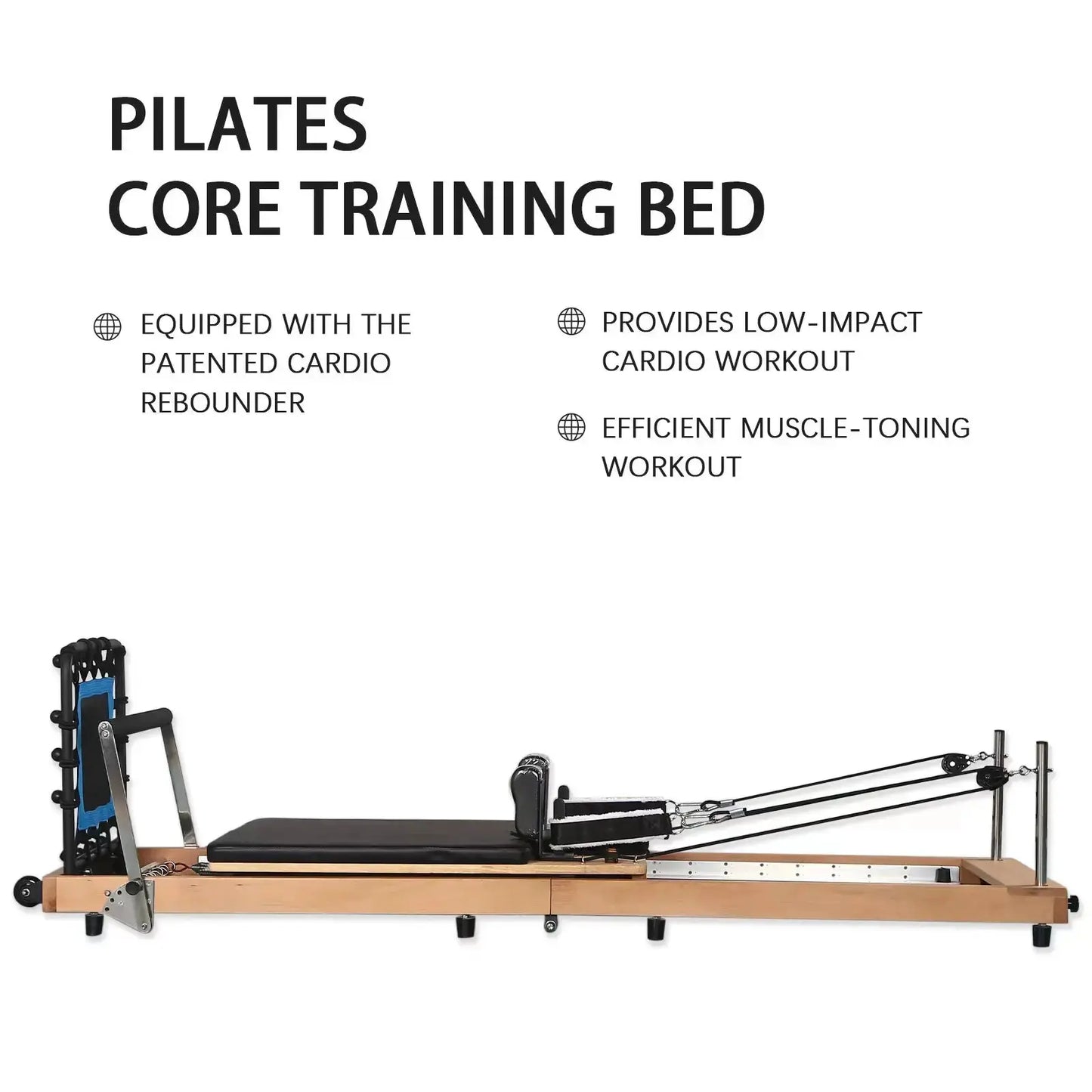 Pilates Reformer Bed – Large Home Fitness & Balance Training Equipment