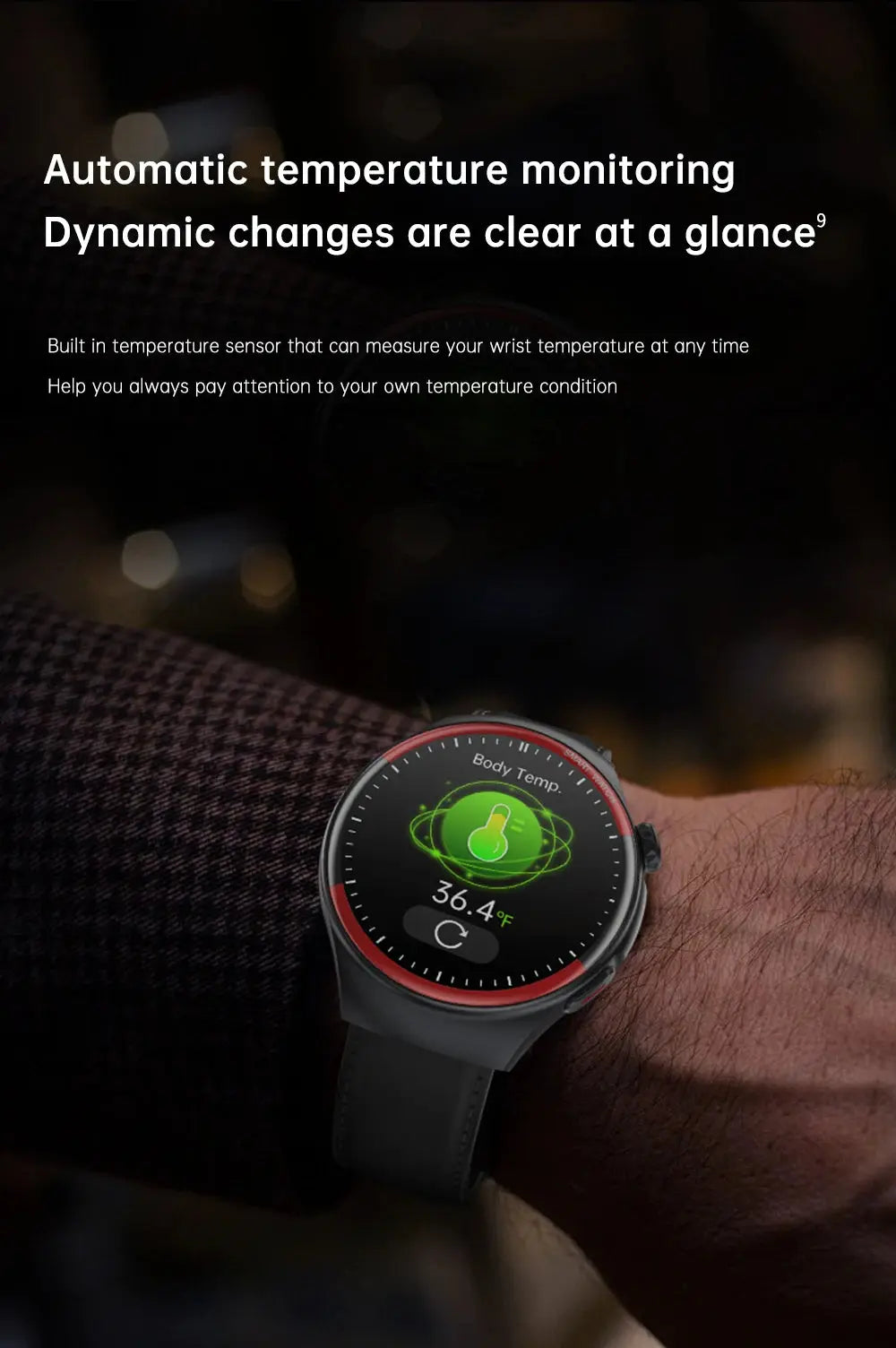 High-End Smart Watch – ECG/PPG, Laser Detection, BT Call, NFC