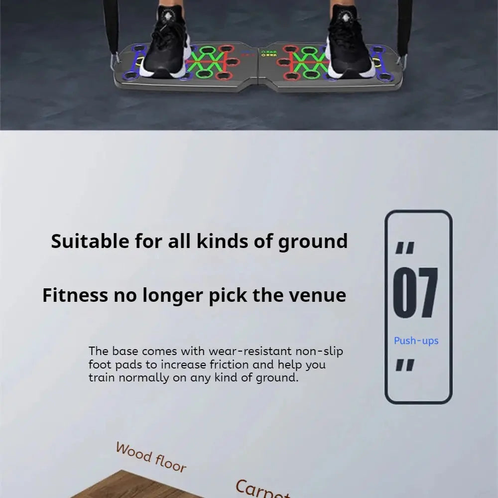 Foldable Push-Up Board – Portable Home Gym Chest & Core Trainer