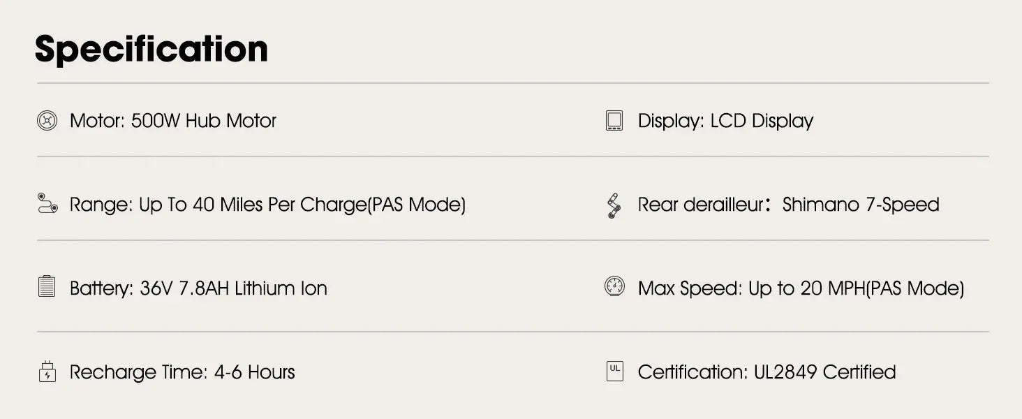 HILAND 26" Electric Mountain Bike – 500W Motor, 20MPH, Removable Battery PeakPursuitFitness