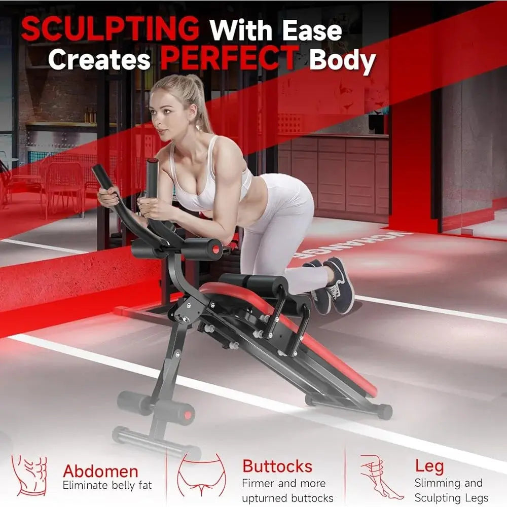 Adjustable Ab Machine – Foldable Stomach Trainer for Home Workouts