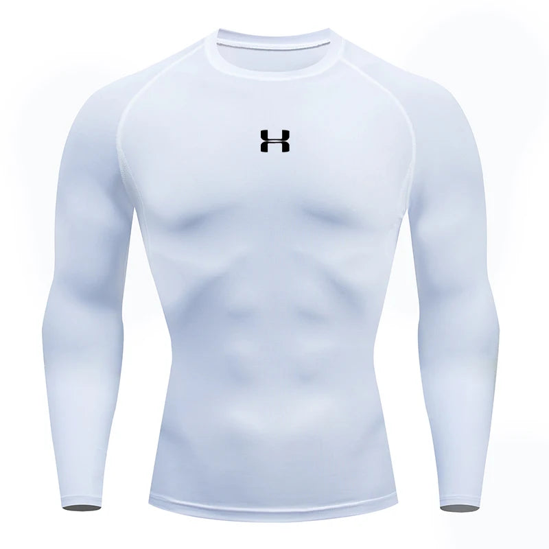 Men’s Long Sleeve Compression Shirt – Athletic Gym & Running Top