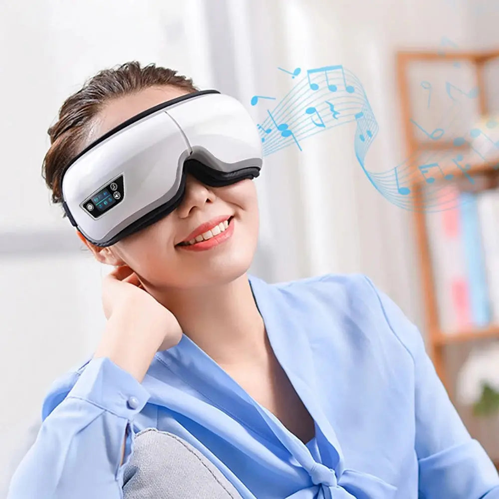 6D Smart Eye Massager – Vibration, Airbag Compress & Bluetooth Music PeakPursuitFitness