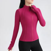 women's yoga jacket – Long Sleeve Fitness Top with Thumbholes
