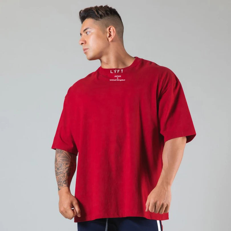 Men’s Cotton Gym T-Shirt – Loose Fit Workout Tee M–XXXL