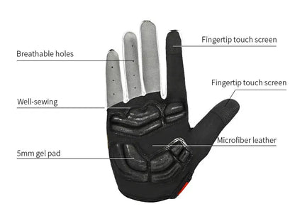INBIKE Full Finger Cycling Gloves – MTB Touchscreen Bike & Sports Gloves PeakPursuitFitness