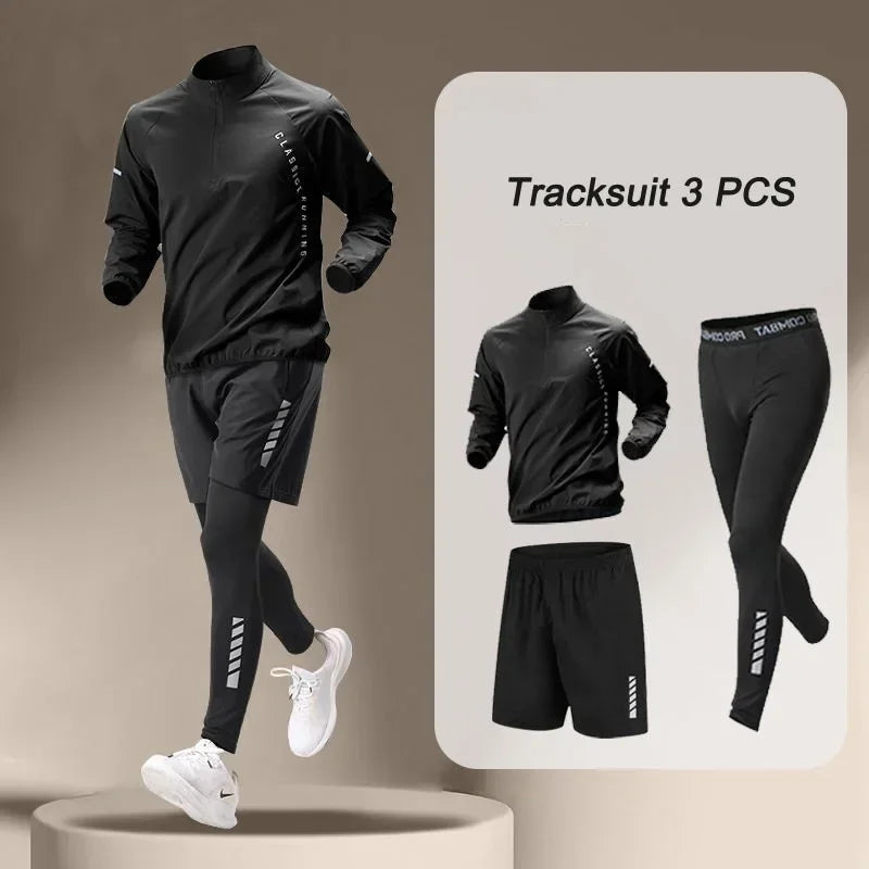 2025 Men’s Summer Quick-Dry Workout Set – 1–4 Piece Fitness Tracksuit