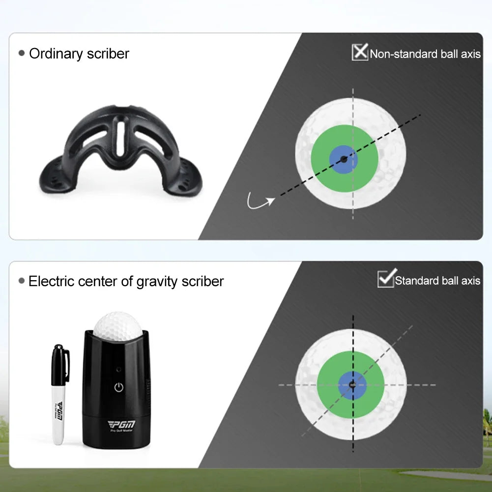 PGM Electric Golf Ball Liner – Alignment Marker & Gravity Center Finder
