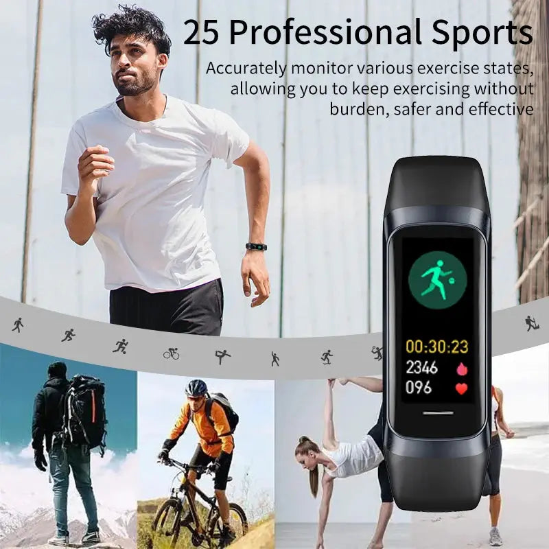 LIGE 1.1" AMOLED Smartwatch – Fitness Tracker for Men & Women