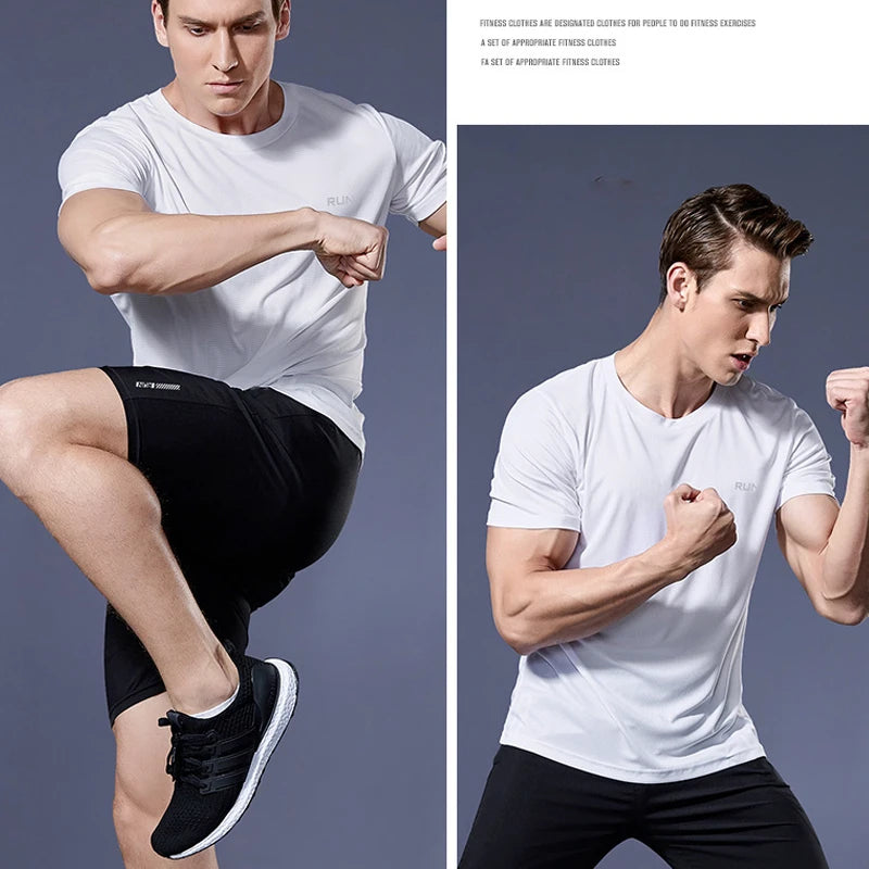 Men’s Quick-Dry Sports T-Shirt – Running, Soccer & Gym Compression Shirt