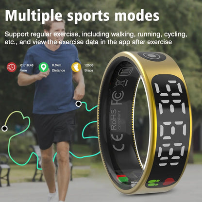 Smart Fitness Ring with Sleep & Step Tracking